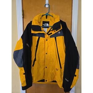 The North Face Windbreaker Jacket Men M Yellow Gore-Tex Mountain Hiking EG Tech